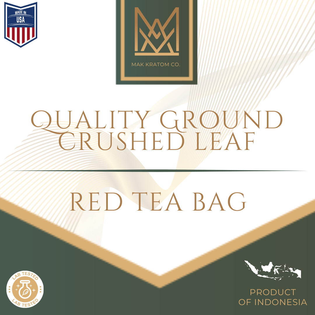 Kretea Tea Bags 1 Red Kratom Crushed Leaf Tea Bag Kretea Tea Bags