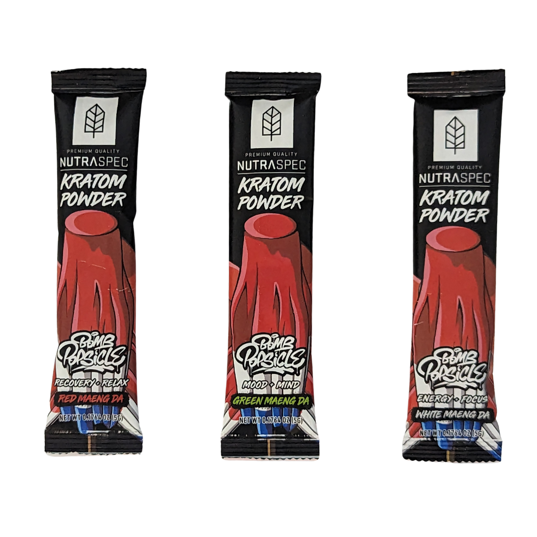 NutraSpec - Flavored Kratom Sampler 3 NutraSpec Kratom Powder - Bomb Popsicle