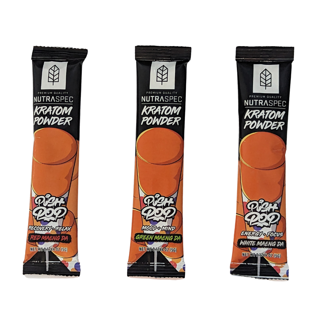 NutraSpec - Flavored Kratom Sampler 5 NutraSpec Kratom Powder - Push Pop