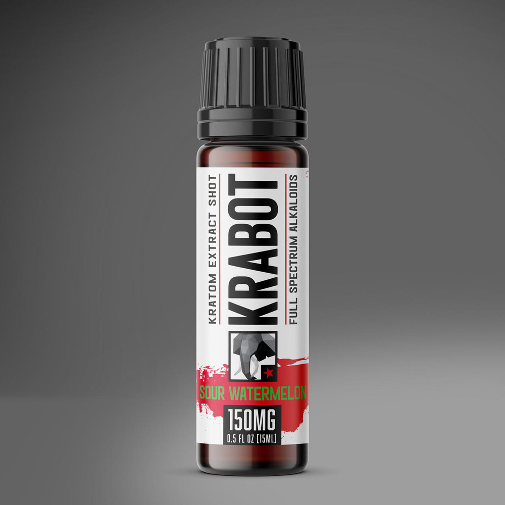 Kratom Shot Peach Gummy (150mg) 1 Krabot Kratom Shot Sour Watermelon