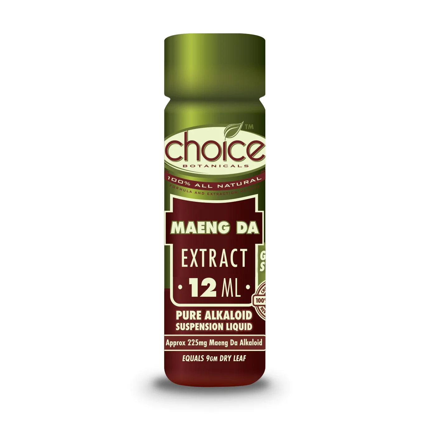 Choice Botanicals 12ML Liquid Kratom Extract 3 Liquid Kratom Extract Green Vein