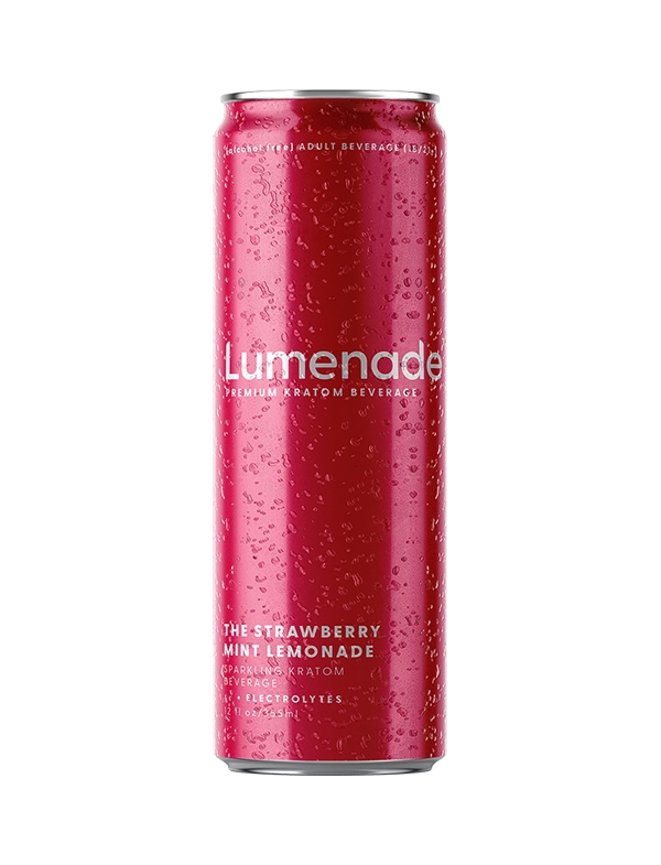 Lumenade Strawberry Mint Lemonade 1 Lumenade Strawberry Mint Lemonade Kratom Seltzer