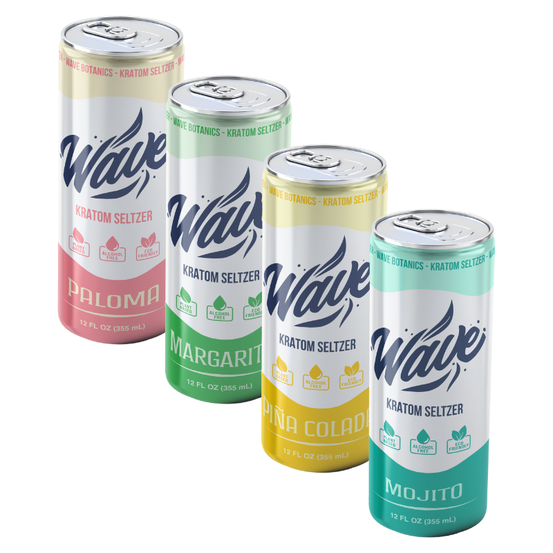 Wave Botanics Kratom Seltzer - Build Your Own 12 Pack! 1 Wave Botanics Kratom Seltzer